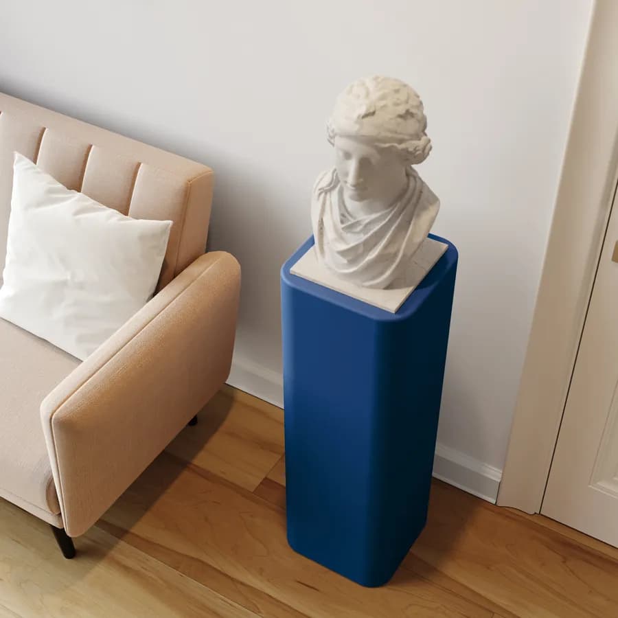 Espositore colonna 90 h cm in polietilene blu - Katrine