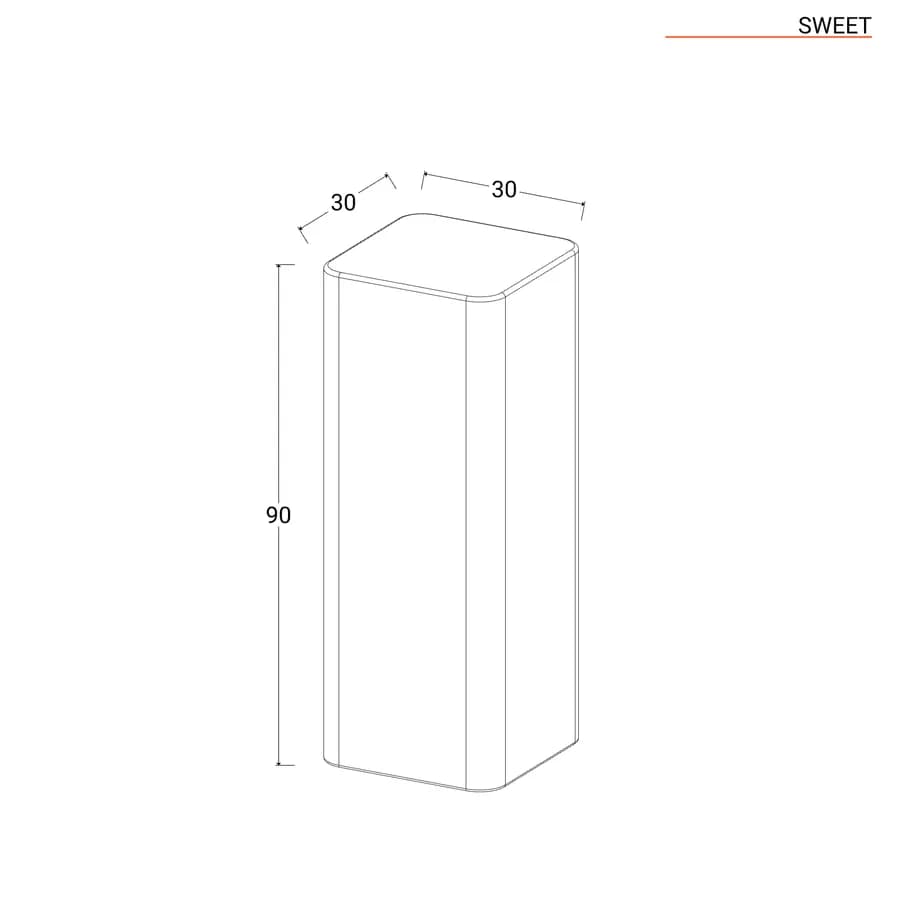 Espositore colonna 90 h cm in polietilene blu - Katrine