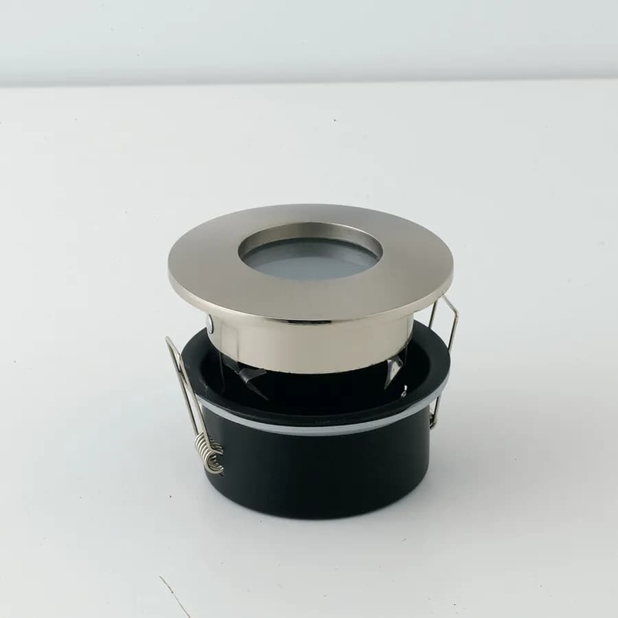 Faretto ad incasso Ø 8,2 cm in acciaio nickel
