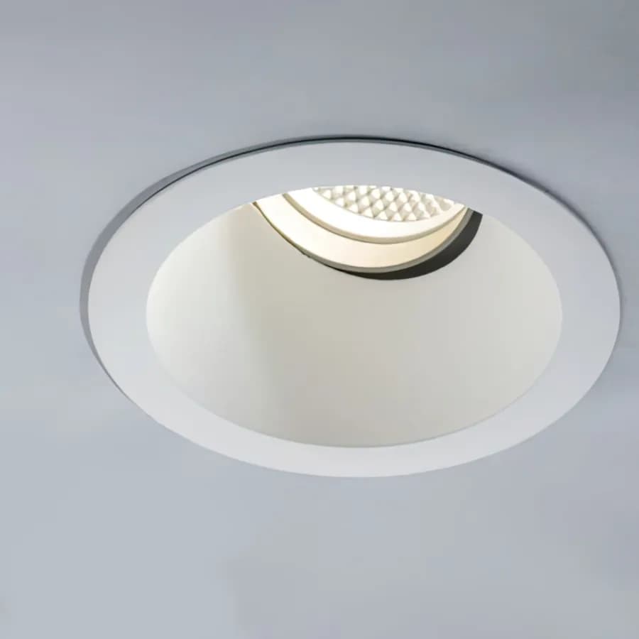 Faretto incasso antiriflesso orientabile 10,8x10,6cm 3000k in alluminio bianco