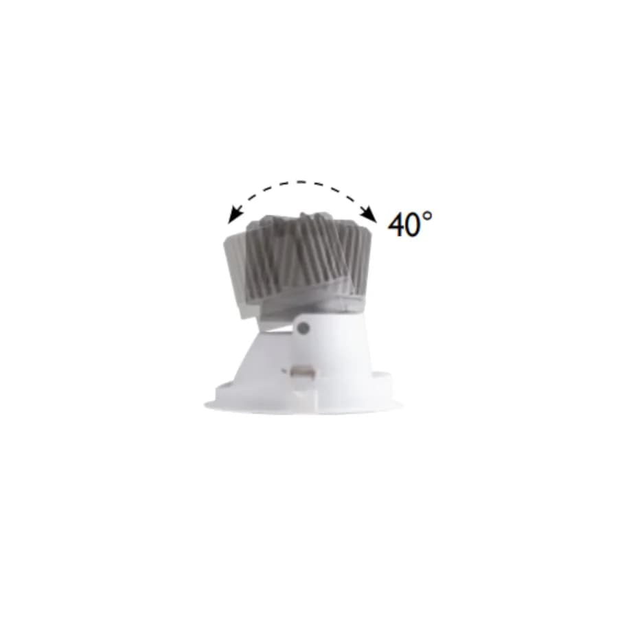 Faretto incasso antiriflesso orientabile 10,8x10,6cm 3000k in alluminio bianco