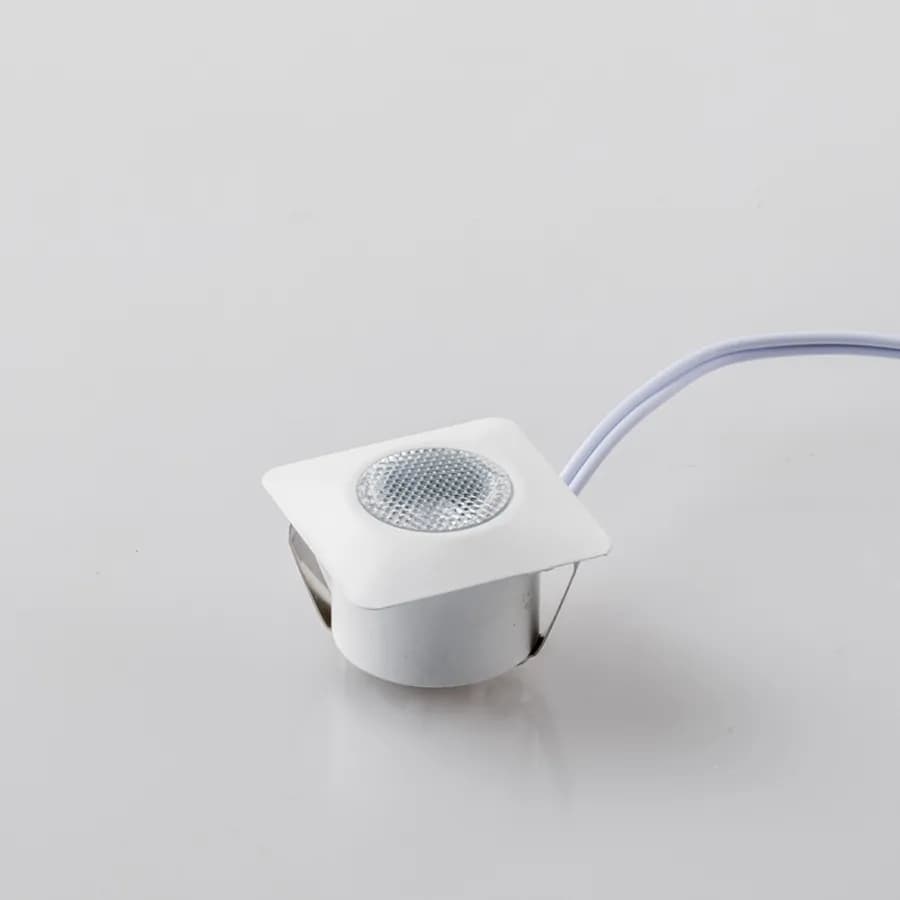 Faretto quadrato a incasso 3,2x3,2 cm 4000k in alluminio bianco