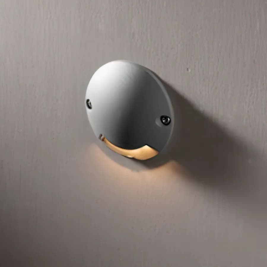 Faretto segnapassi d 7 cm a luce naturale in alluminio argentato
