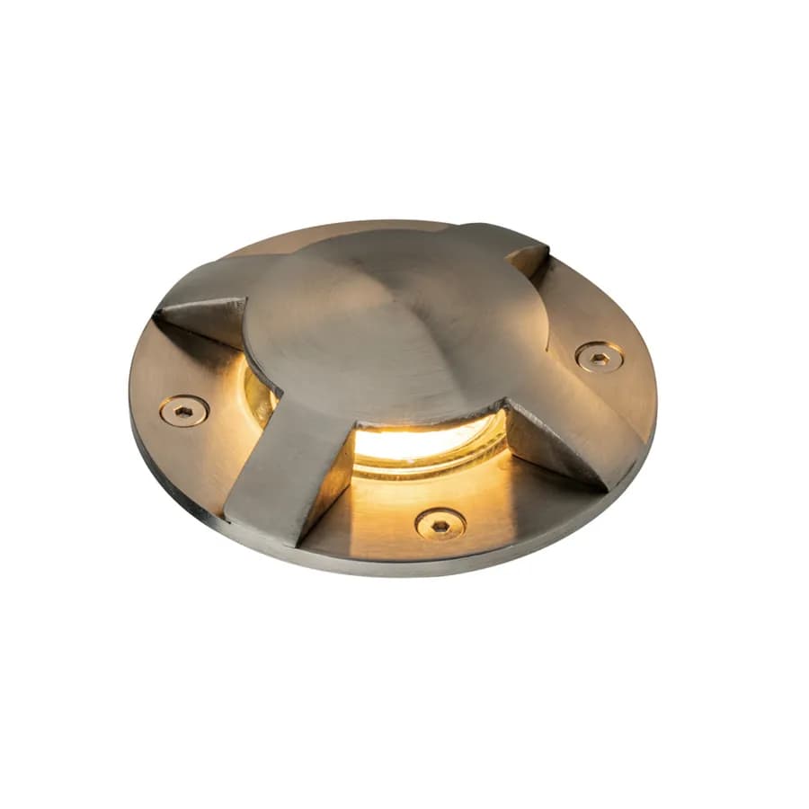 Faro carrabile da incasso a pavimento diametro 10,5 cm in acciaio inox
