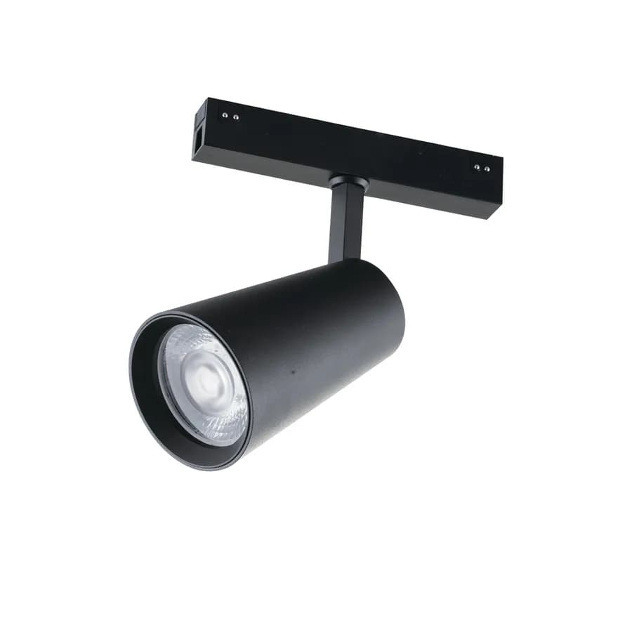 Faro luce spot orientabile luce naturale 16,15x2,8x17,7h cm in alluminio nero opaco - Power