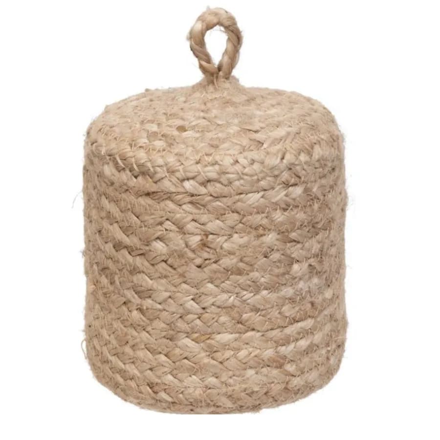 Fermaporta rotondo 15 cm in juta naturale