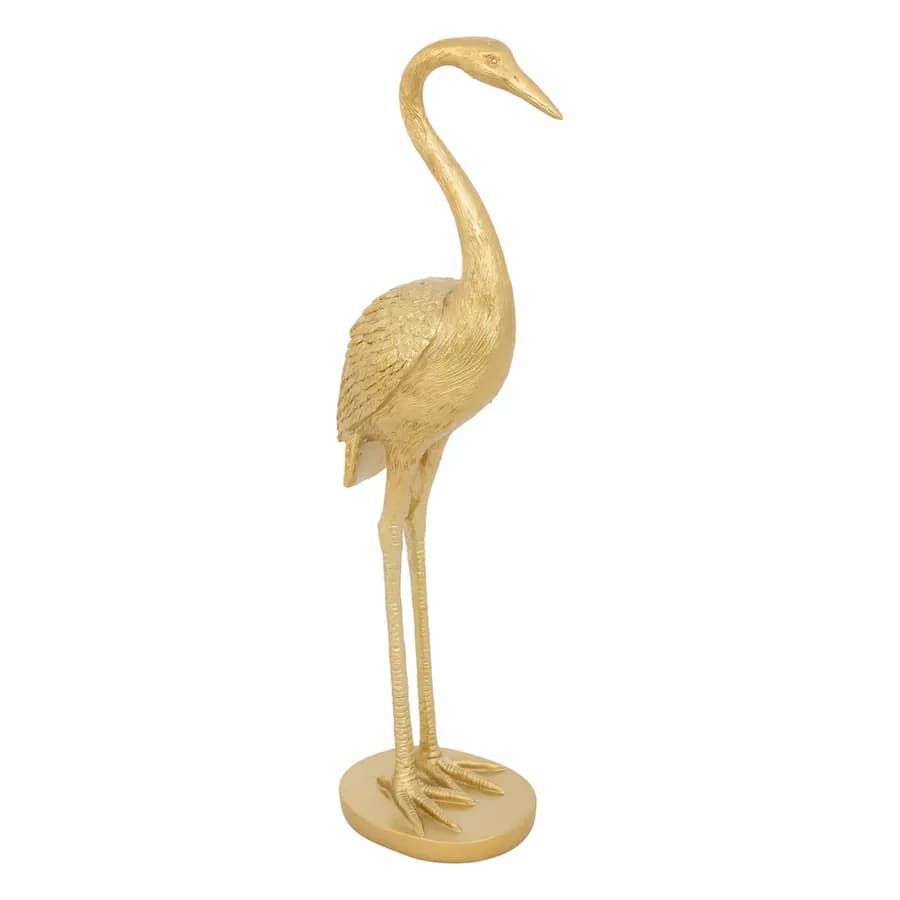 Figura decorativa 41h cm in pietra artificiale oro