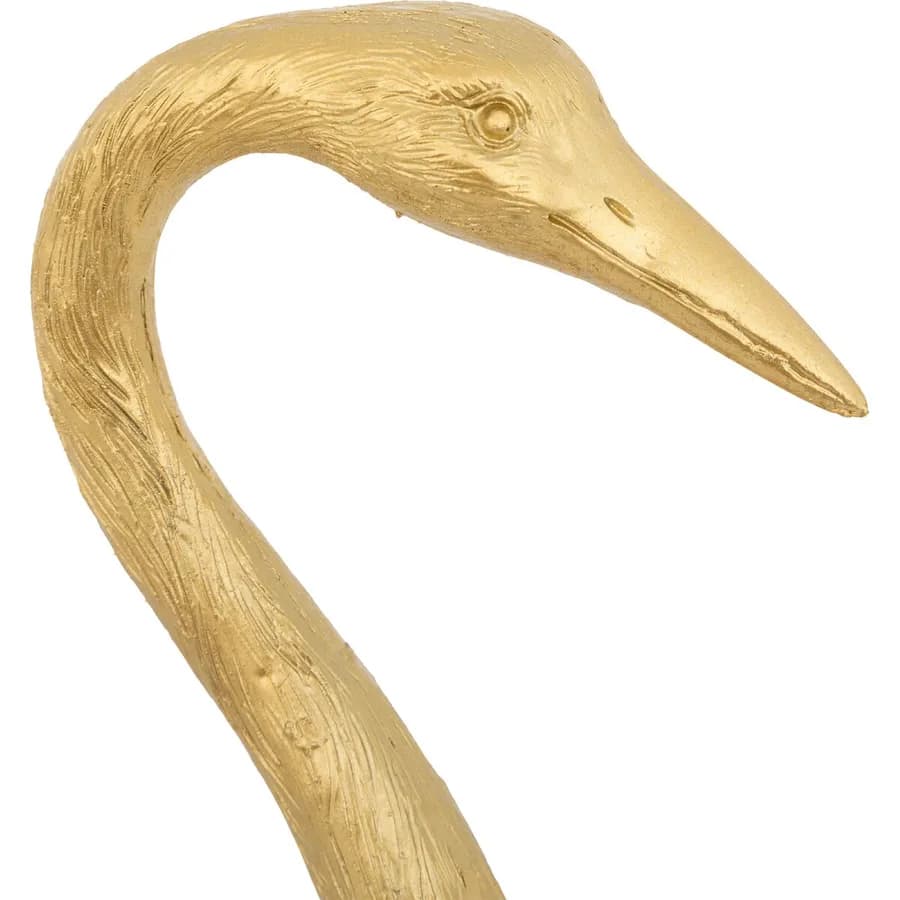 Figura decorativa 41h cm in pietra artificiale oro