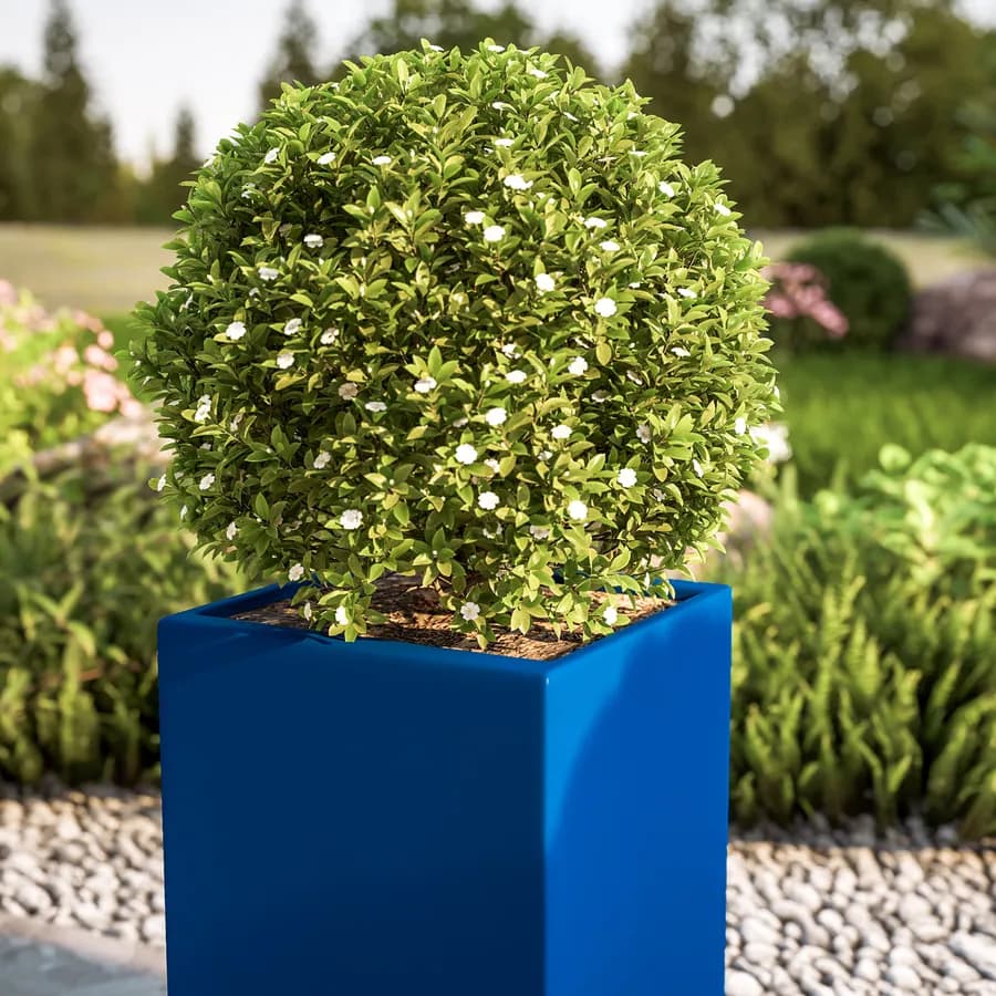 Vaso da esterno 30x50 h cm tutta capienza in polietilene blu - Melbourne
