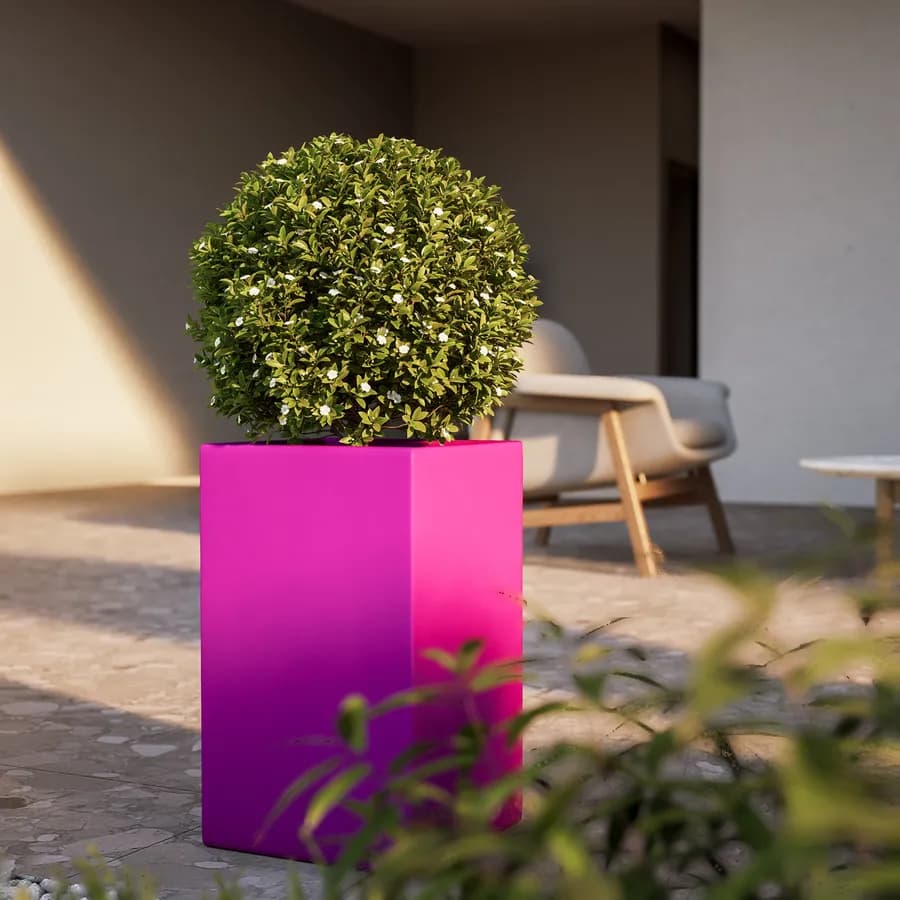 Vaso da esterno 30x50 h cm tutta capienza in polietilene viola - Melbourne