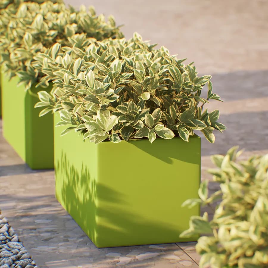 Vaso da esterno 60x30 h cm tutta capienza in polietilene verde kiwi - Melbourne