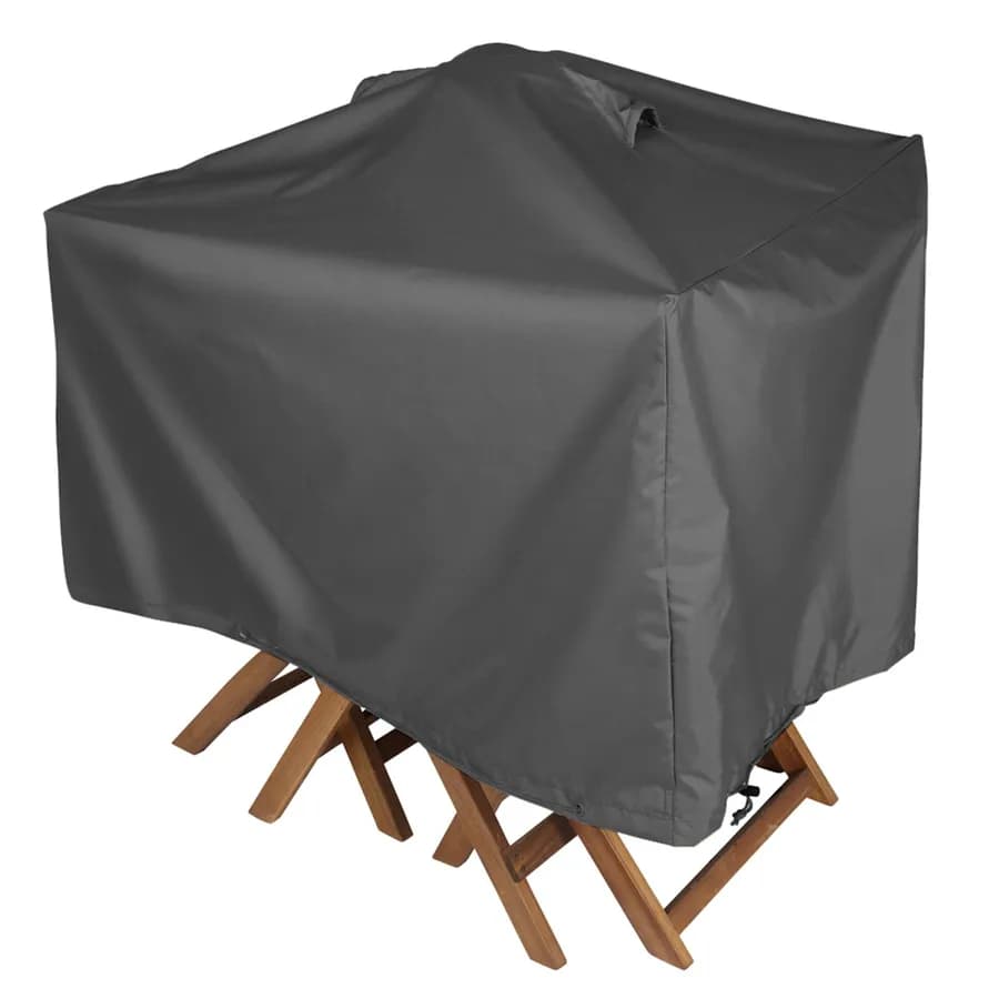 Copertura protettiva per tavolo in poliestere idrorepellente antracite 90x90x70h cm con coulisse regolabile - Wakanda