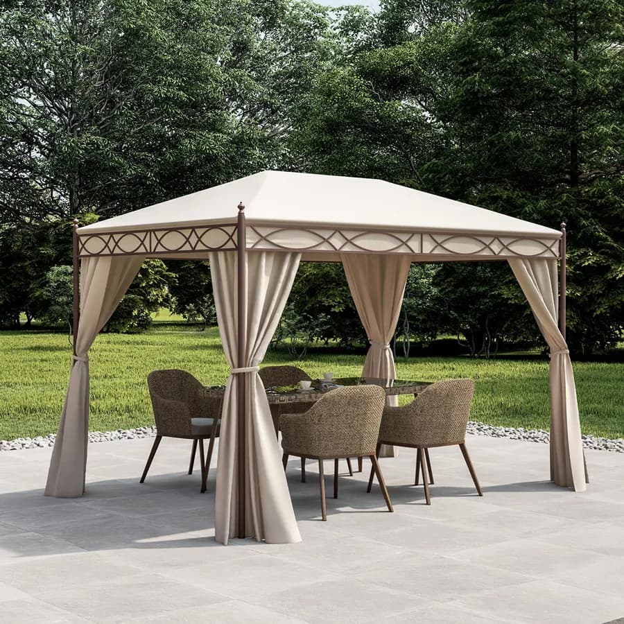 Gazebo 3x2 m con tende e zanzariere - Elite