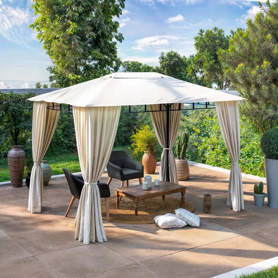 Gazebo 3x2 m con tende laterali richiudibili - Easy