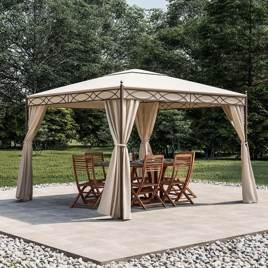 Gazebo 3x3 metri con tende e zanzariere - Elite