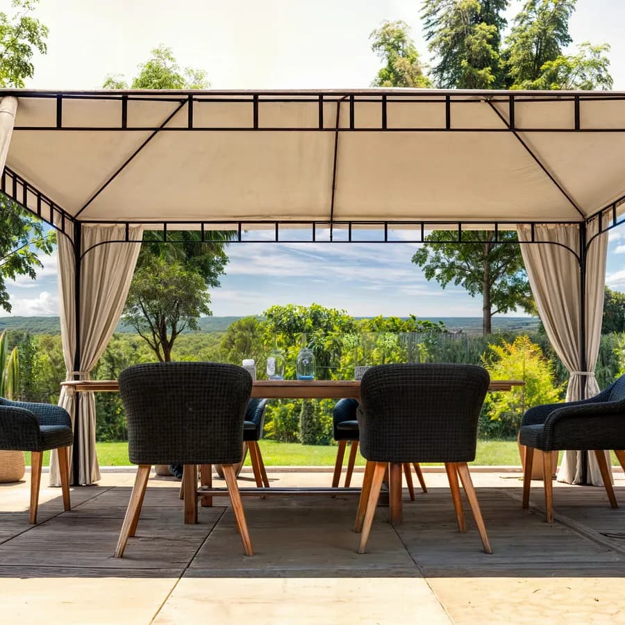 Gazebo 3x4 m con tende laterali richiudibili - Easy