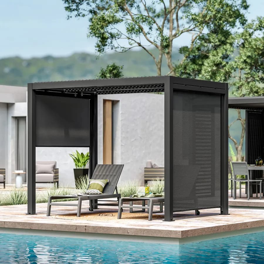 Gazebo bioclimatico 3x2 m in alluminio antracite - Enea