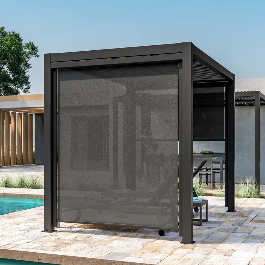 Gazebo bioclimatico 3x2 m in alluminio antracite - Enea