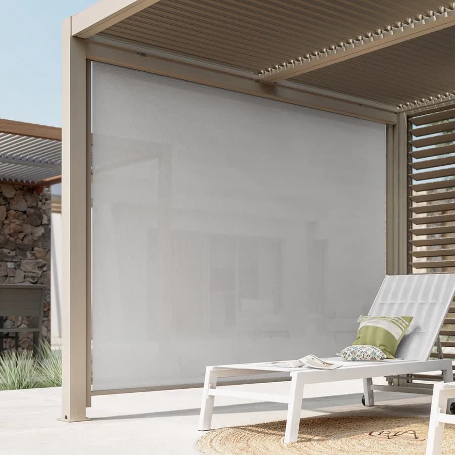 Gazebo bioclimatico 3x3,6 m in alluminio tortora - Enea