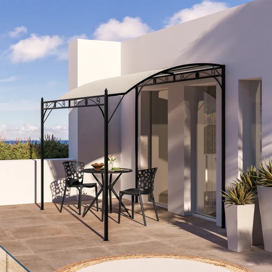 Gazebo da giardino pergola in metallo 3x2,5 m copertura idrorepellente - Hope