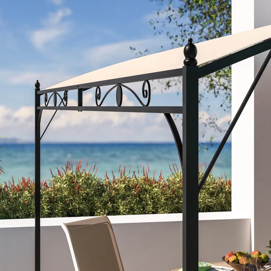 Gazebo da giardino pergola in metallo 4x3 metri con telo in poliestere – Hope