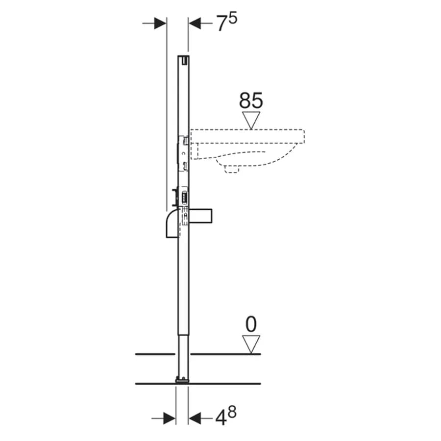 Geberit Duofix Modulo di installazione per lavabi sospesi per pareti in cartongesso 112 cm