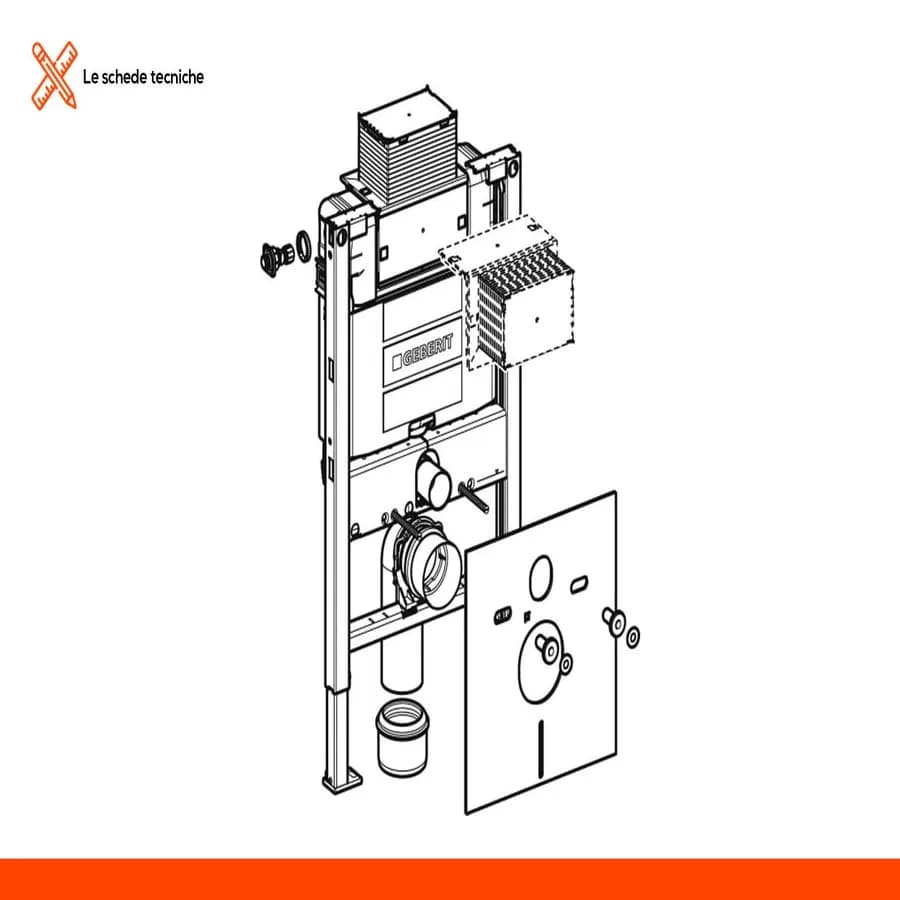 Geberit Duofix modulo di installazione per vaso sospeso per pareti in cartongesso