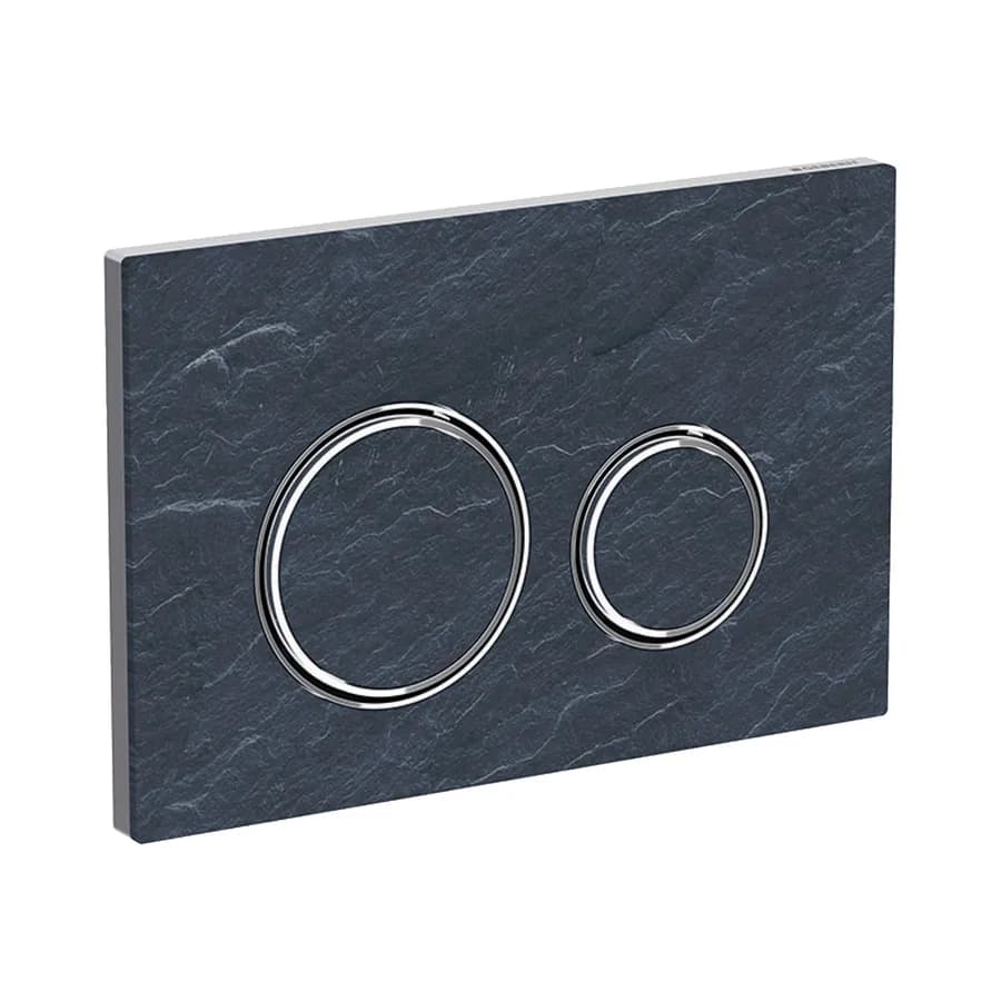 Geberit placca di comando doppio tasto per cassetta color ardesia - Sigma50 round