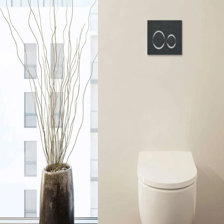 Geberit placca di comando doppio tasto per cassetta color ardesia - Sigma50 round