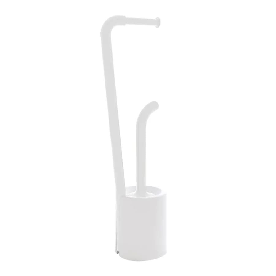 GEDY "Wendy" piantana portarotolo con scopino resina termoplastica bianco