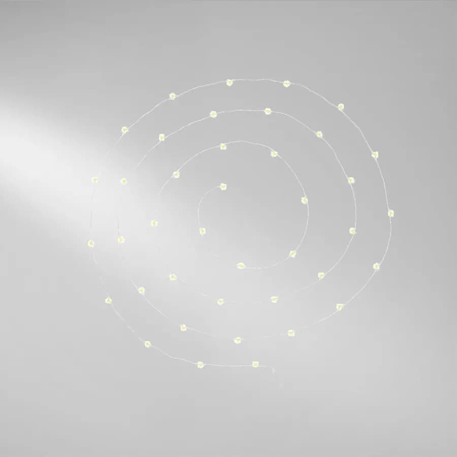 Catena luminosa 10 m con 100 micro LED luce bianca calda