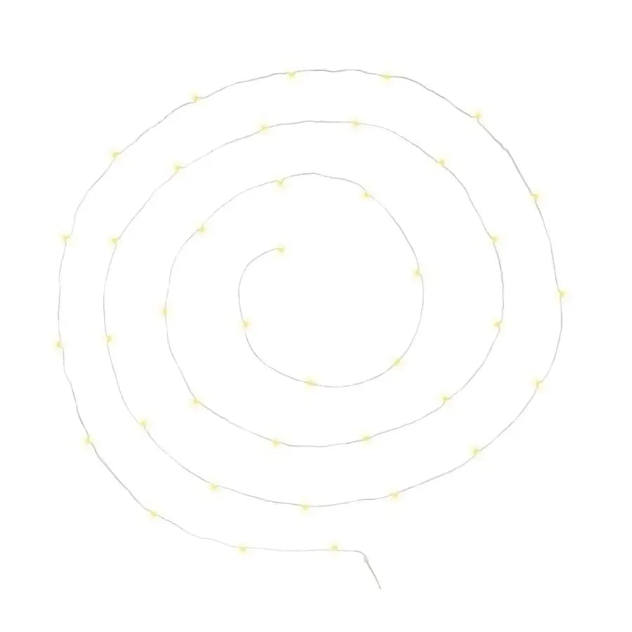 Catena luminosa 10 m con 100 micro LED luce bianca calda