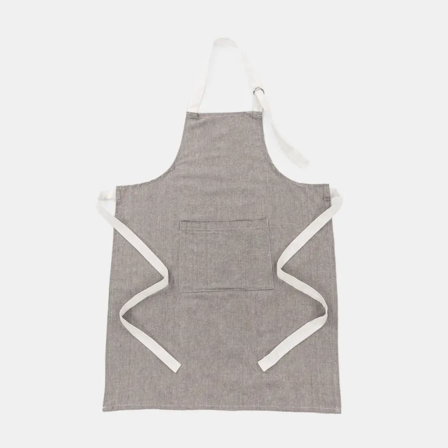 Grembiule da cucina 84x60 cm in cotone grigio
