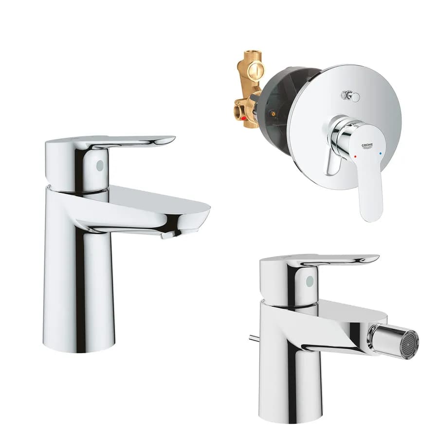 GROHE Bauedge set miscelatori lavabo tg.S + bidet + incasso doccia con deviatore