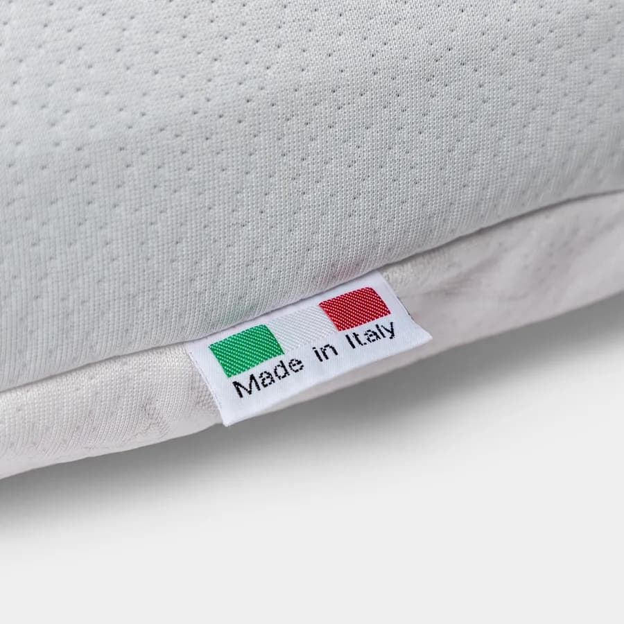 Guanciale sfoderabile 65x39 cm doppio lato reversibile morbido e rigido con rivestimento in Aloe h 13 cm - Doux
