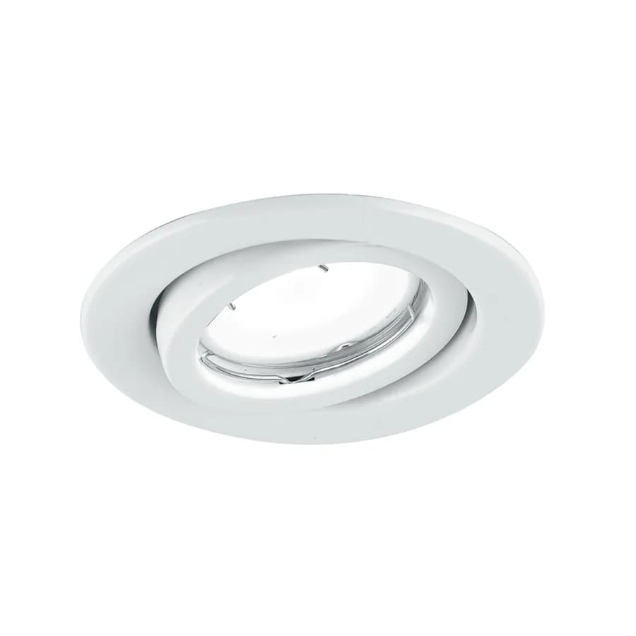 Incasso10x10,5 cm in metallo bianco con lampadina GU10 inclusa