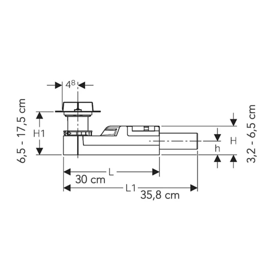 Kit montaggio grezzo per canalette doccia Geberit CleanLine per massetto da 65 a 90 mm