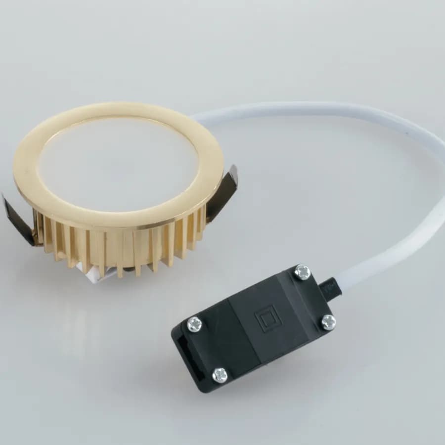 Kit tre incassi 7x3,2 cm in alluminio oro