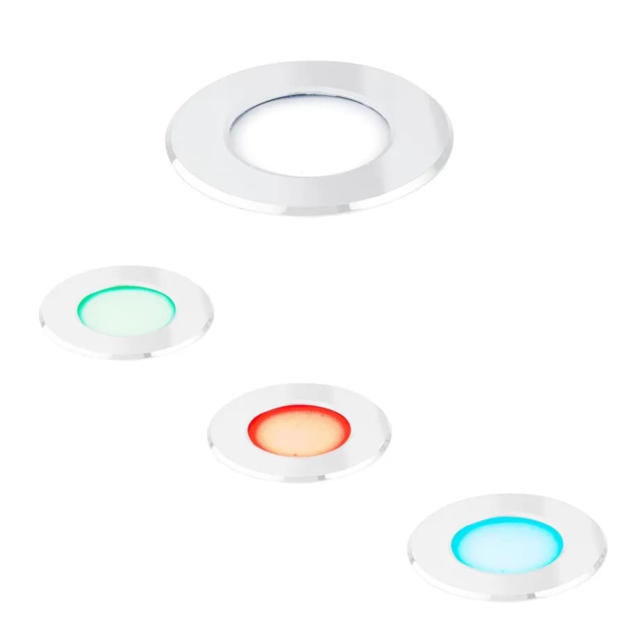 Lampada a LED rgb da incasso a muro in alluminio bianco