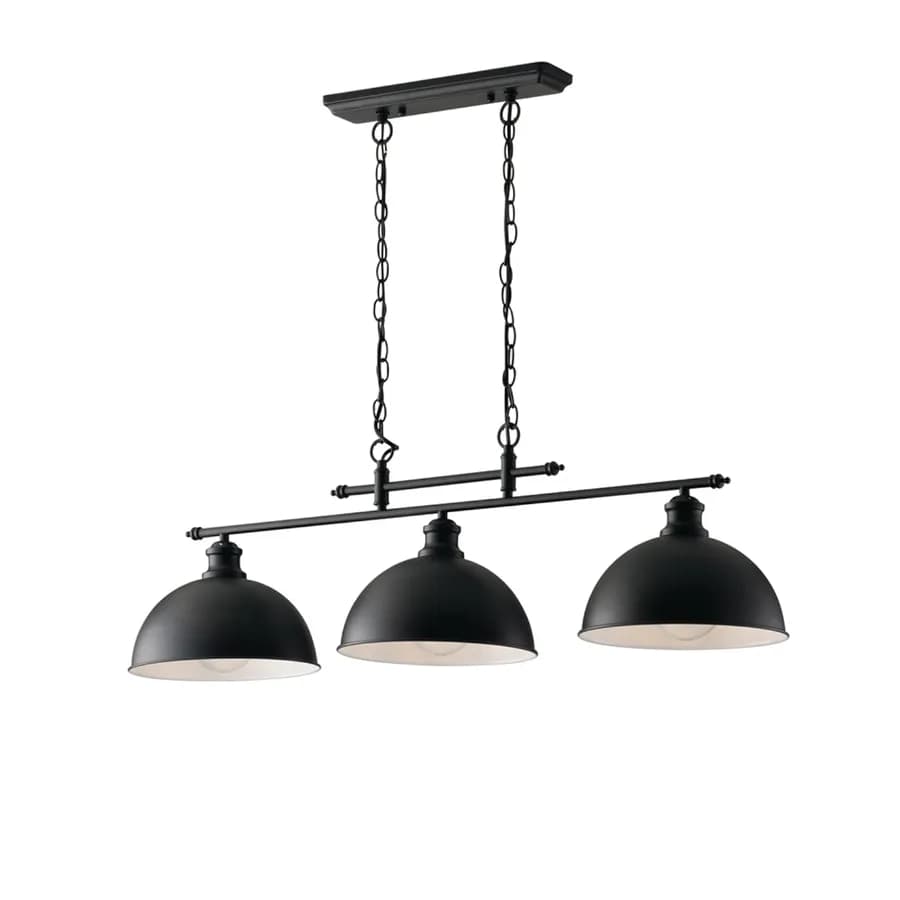 Lampada a sospensione 99x120 cm in metallo nero e interno bianco lucido