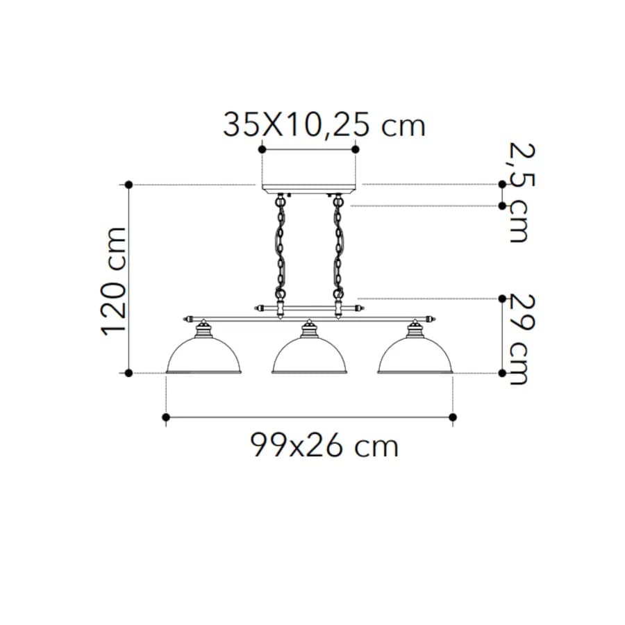Lampada a sospensione 99x120 cm in metallo nero e interno bianco lucido