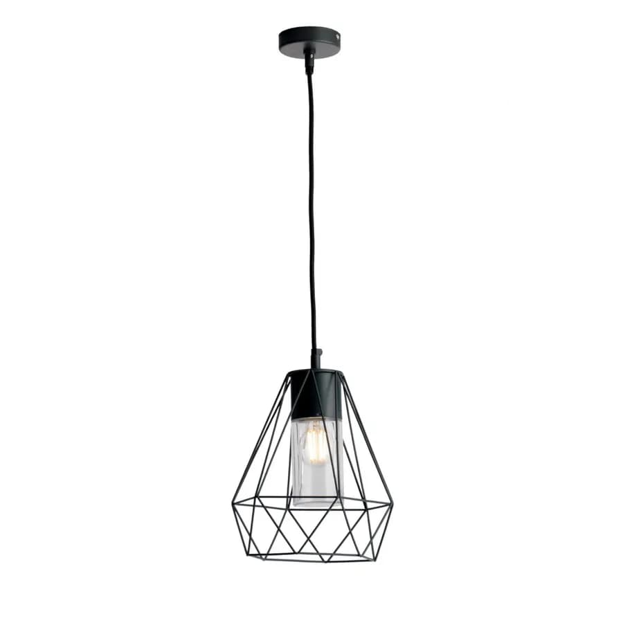 Lampada a sospensione da esterno 22x90h cm in metallo antracite