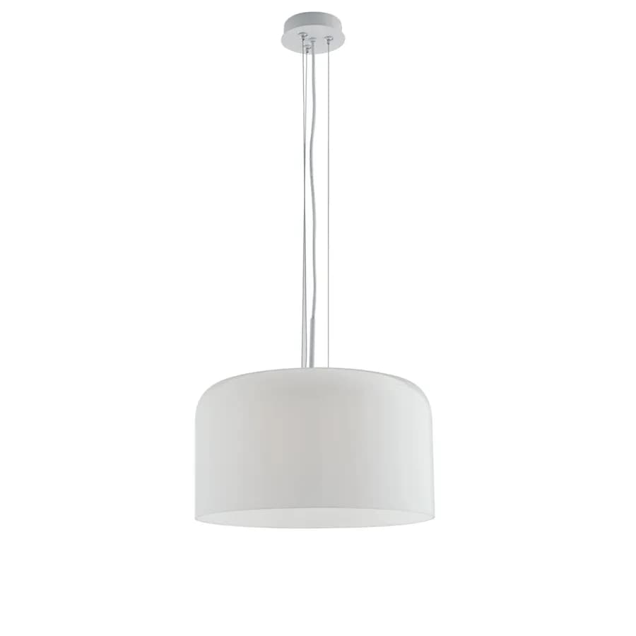 Lampada a sospensione per interno 35x150h cm in vetro bianco lucido
