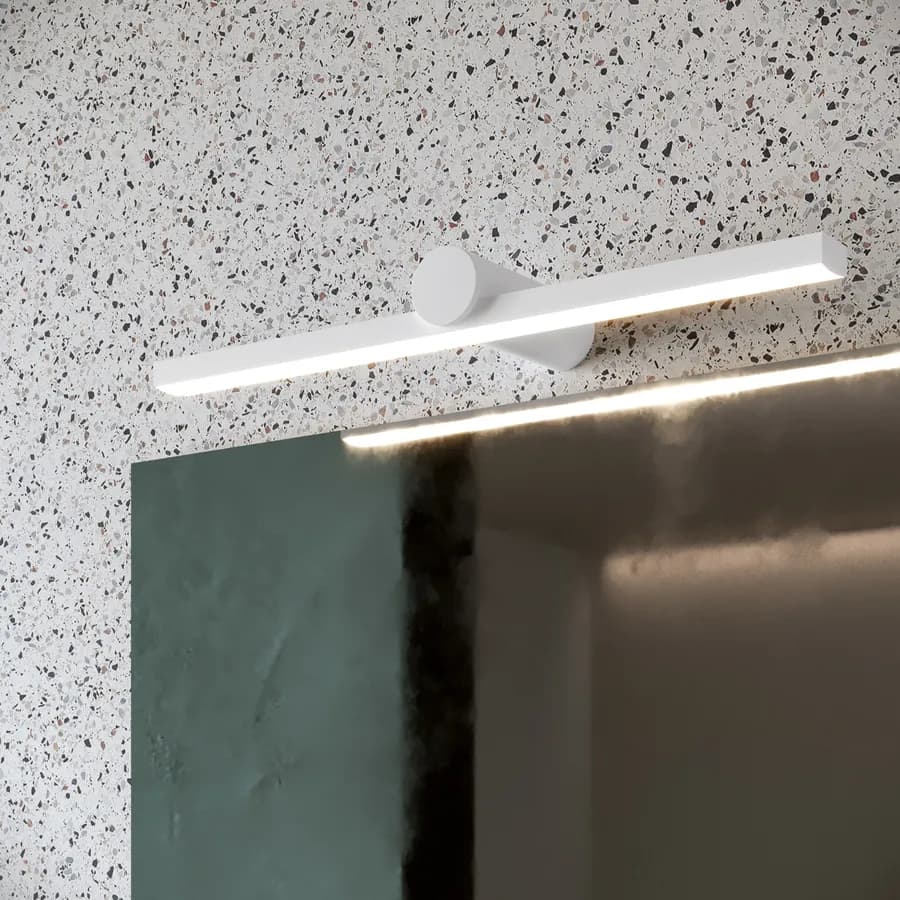 Lampada applique 45 cm in metallo bianco opaco - Float