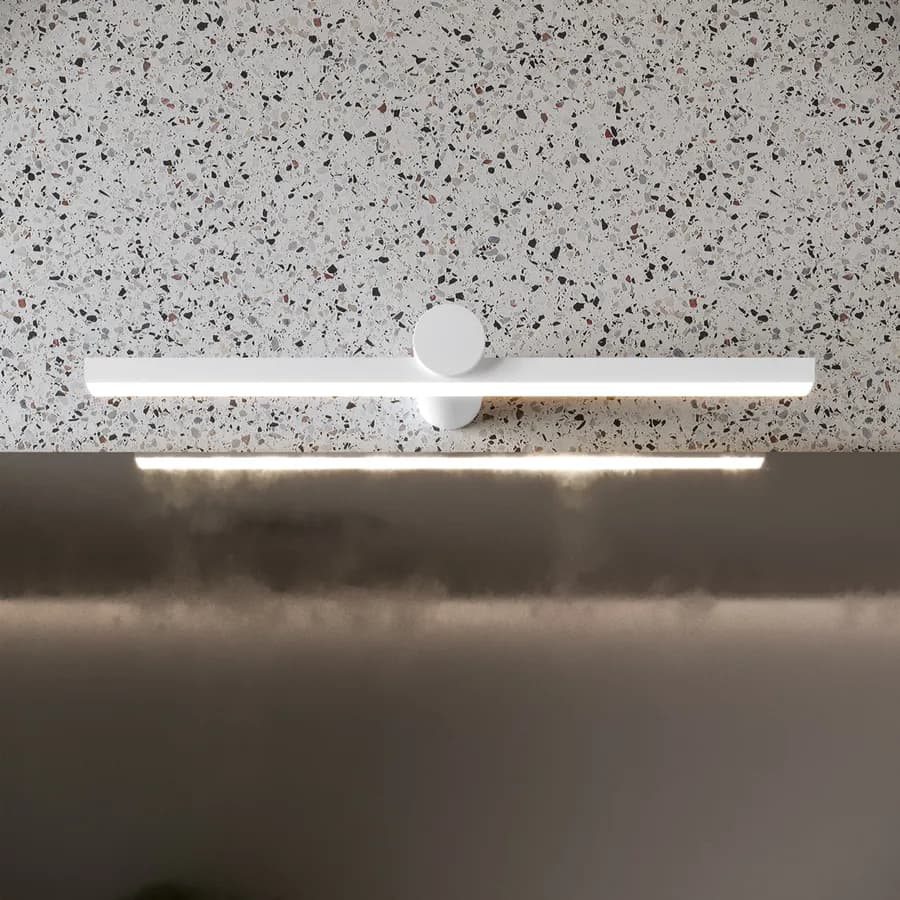 Lampada applique 45 cm in metallo bianco opaco - Float