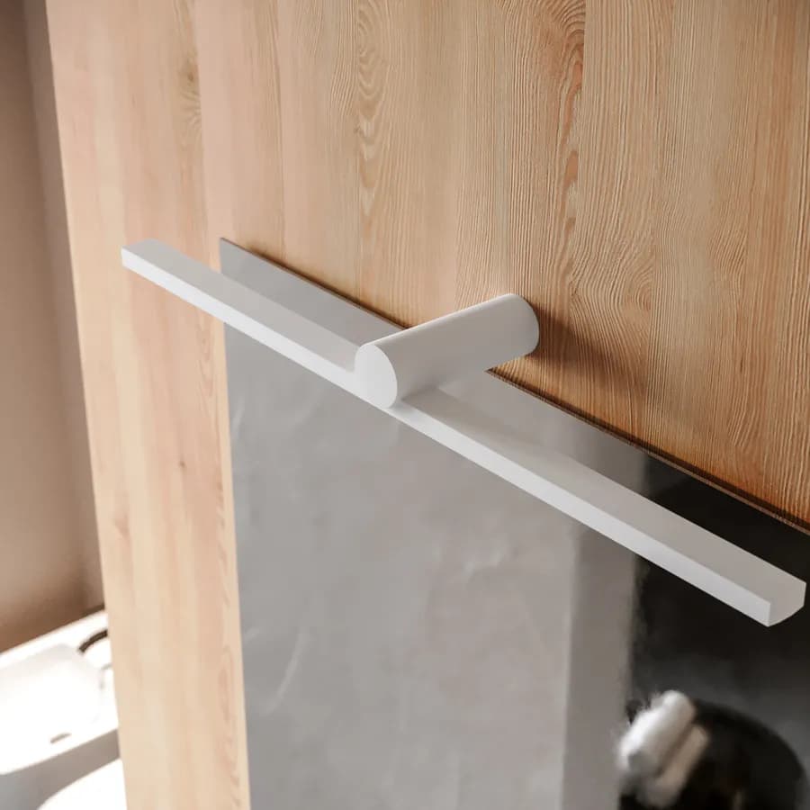 Lampada applique 65 cm in metallo bianco opaco - Float