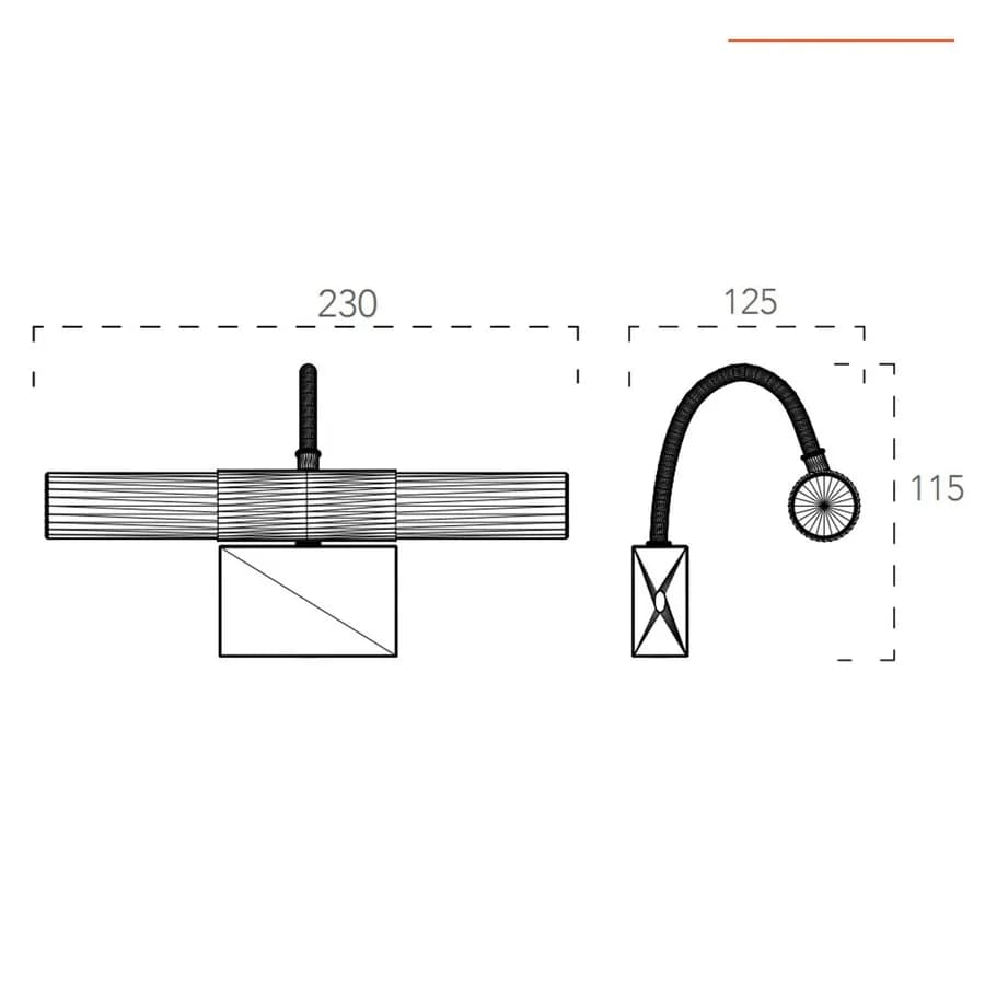 Lampada applique con talaio in metallo cromato e diffusore bianco satinato