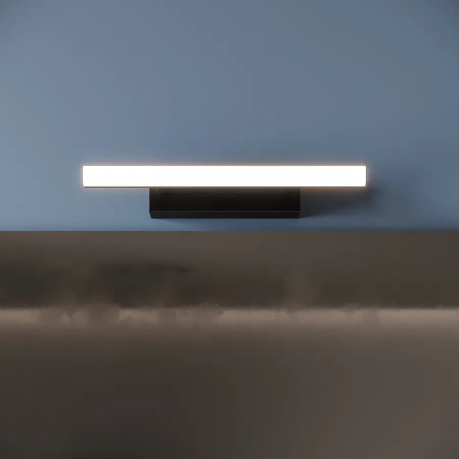 Lampada applique orientabile 30 cm in metallo nero opaco - Orients