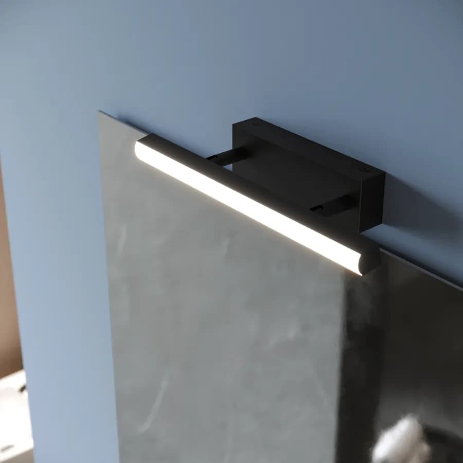 Lampada applique orientabile 30 cm in metallo nero opaco - Orients
