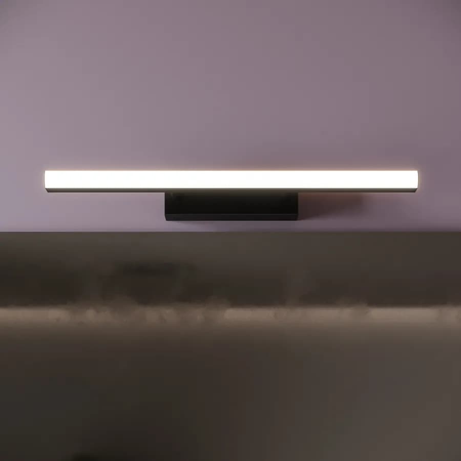 Lampada applique orientabile 45 cm in metallo nero opaco - Orients